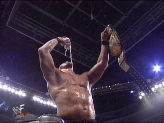 Stone Cold Toasting these 20,276  Fans And The Millions Watching Around The World